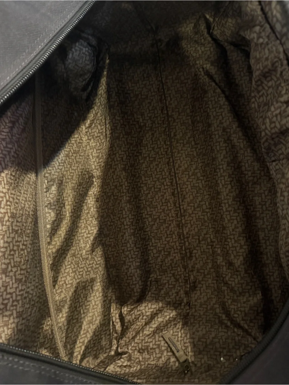 Tommy Bahama Dark Brown and Tan Rolling Travel Duffel